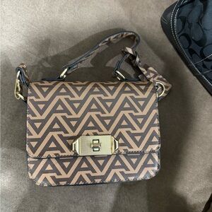 Aldo Brown Geometric Crossbody Bag